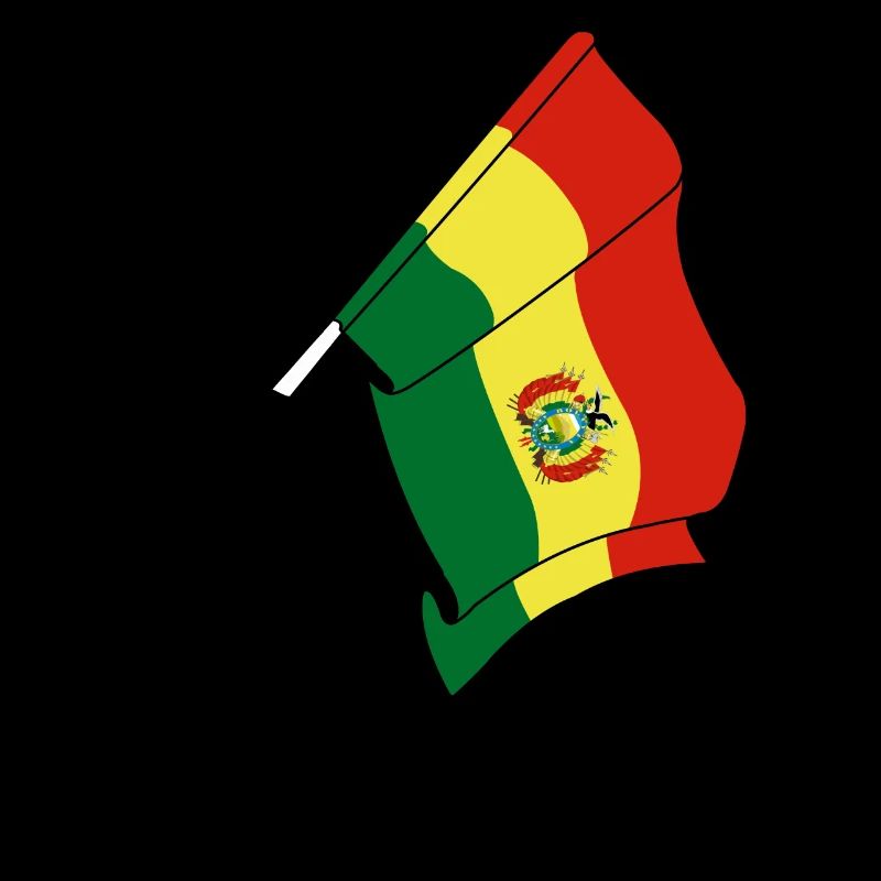 Flagge Bolivien transparenter Fausttextraum