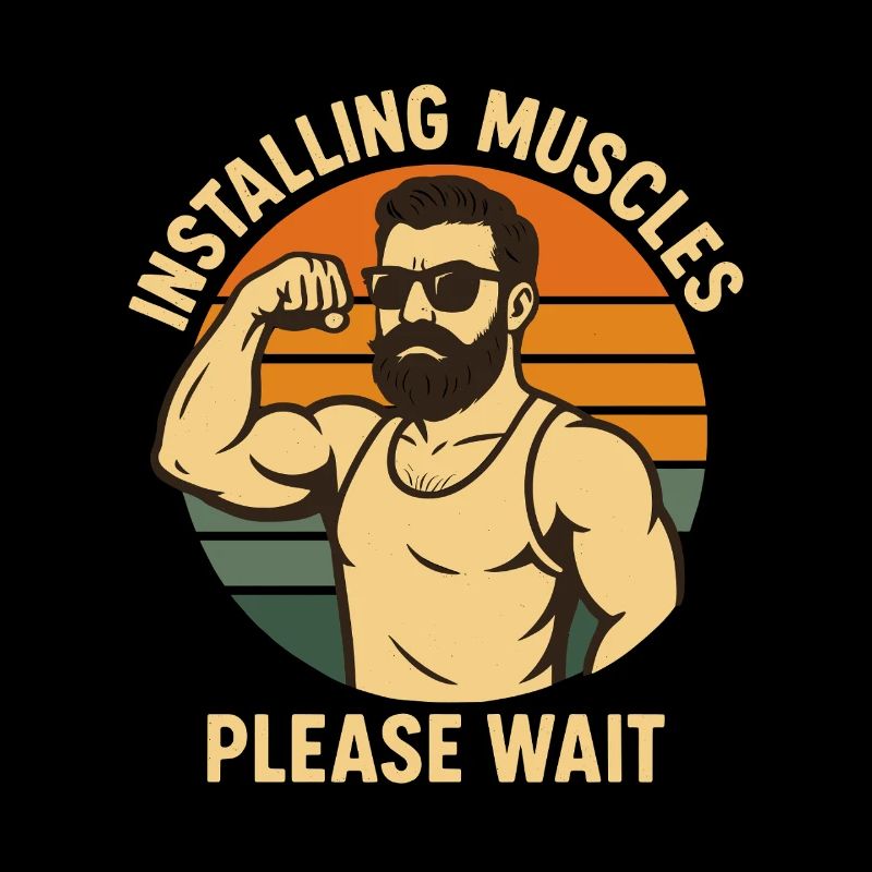 Installing Muscles Please Wait Dad Jokes