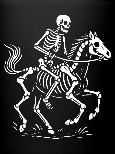 Illustration de cavalier squelette éthéré