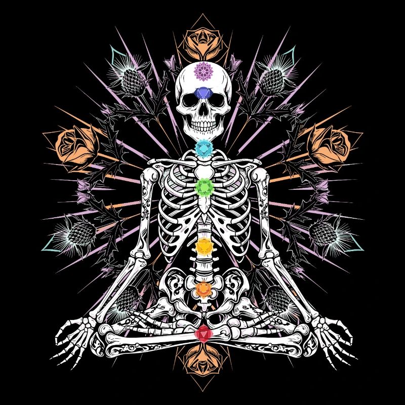 Skeleton Chakra Gothic Meditation