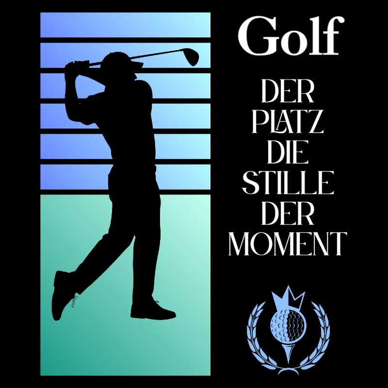 Silhouette de golf Le silence dans l’instant