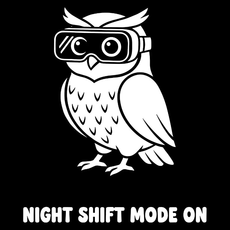 Nachtmodus Eule mit VR-Brille
