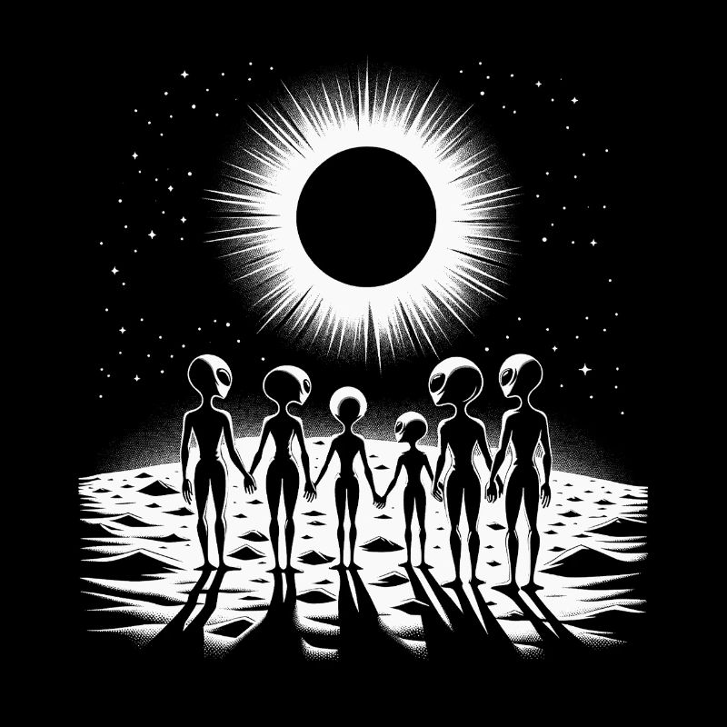Silhouette Cosmique Cercle Familial