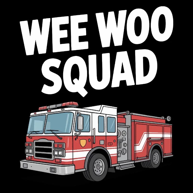 Wee Woo Squad Feuerwehr Auto Retter Spruch