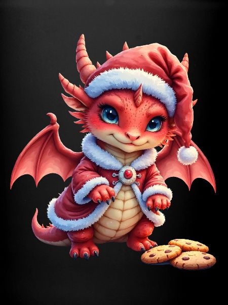 Plush Christmas Dragon
