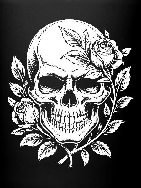 Crâne de Roses Crâne