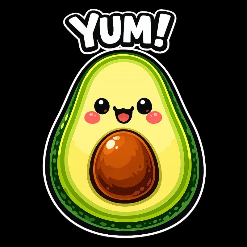 Motif Kawaii Avocat MIAM