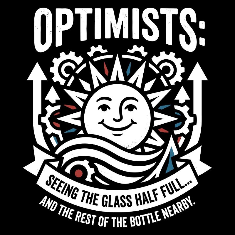 Optimists Glass Half Full Motif