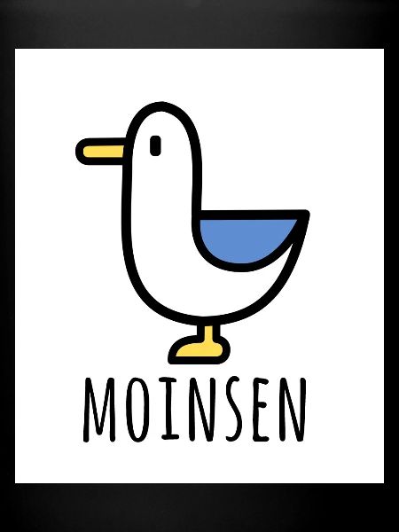 Moinsen Sticker mit Möwe
