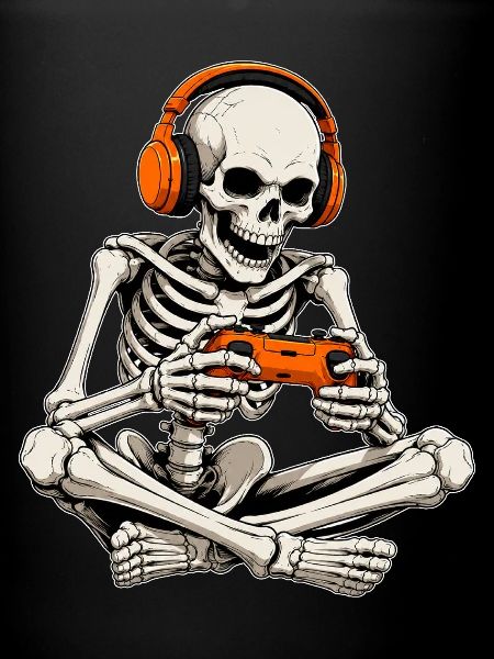 Gaming Skeleton mit Controller