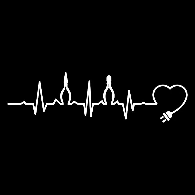 Elektriker EKG Puls Herzschlag Beruf Geschenk
