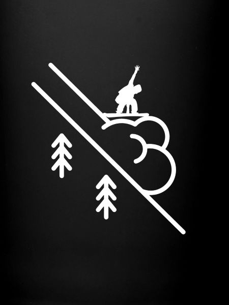 Snowborder sur avalanche