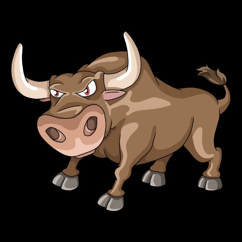 Illustration de dessin animé mignon taureau
