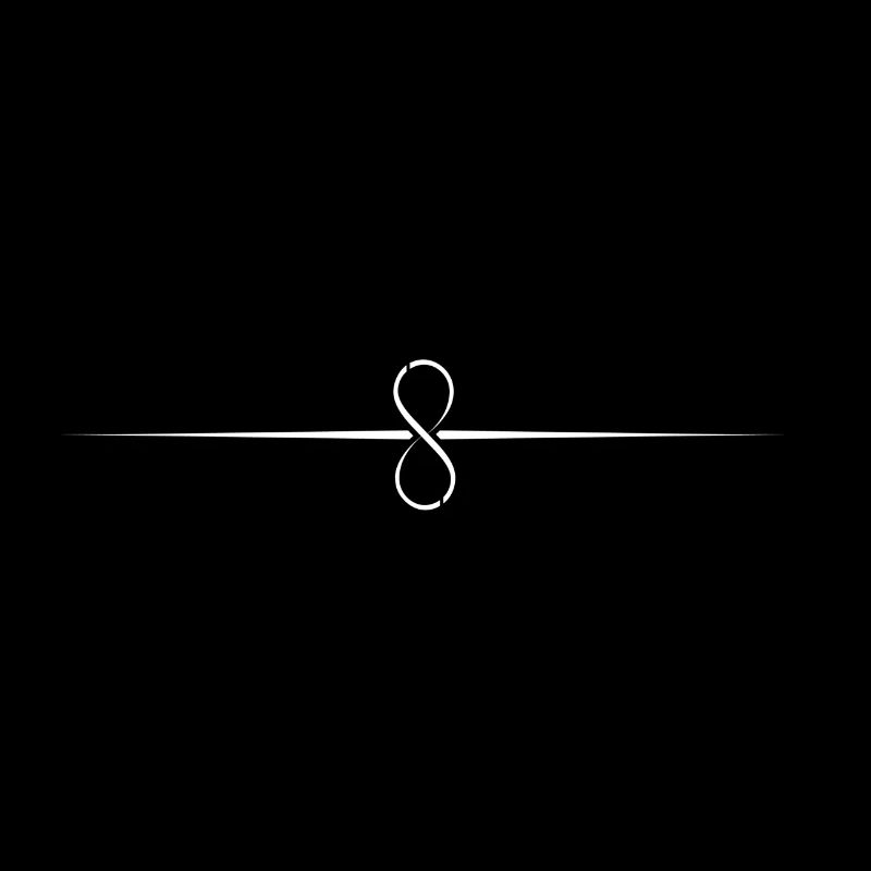Durch Infinity weißes Symbol