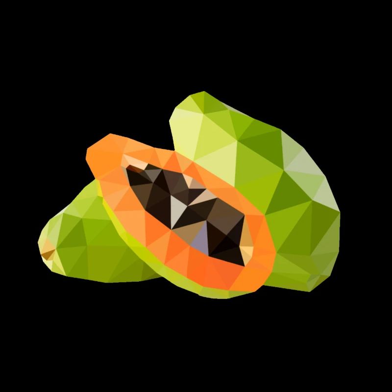 Low poly papaya