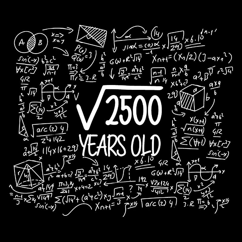 50. Geburtstag Geschenk Wurzel aus 2500 Nerd