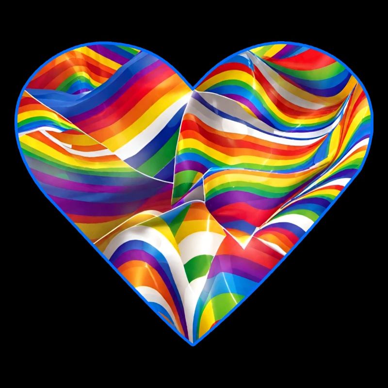 Niedliches Regenbogen Herz