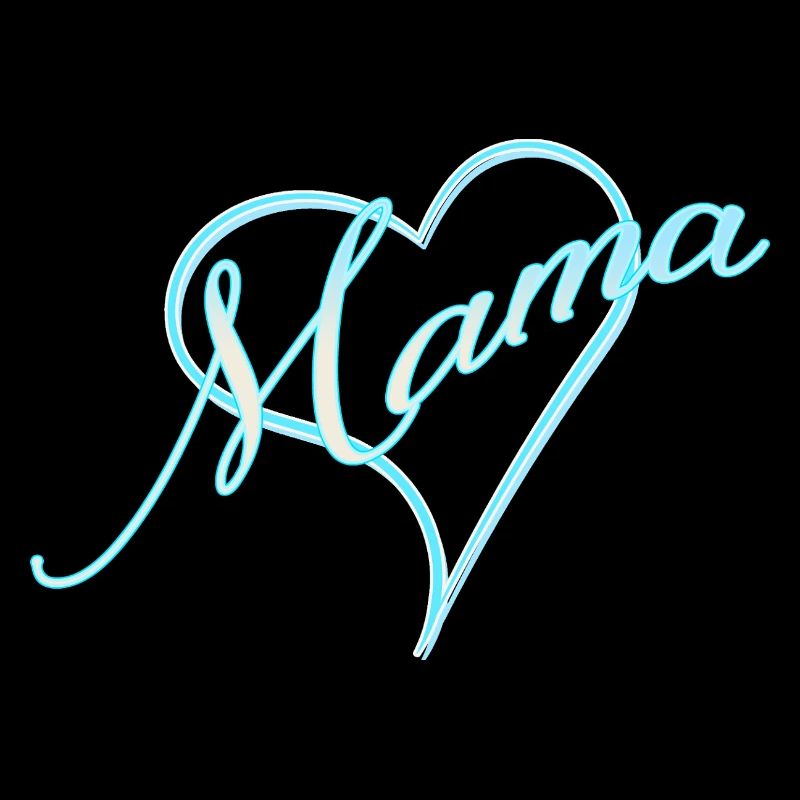 Mama mit Herz Junge blau