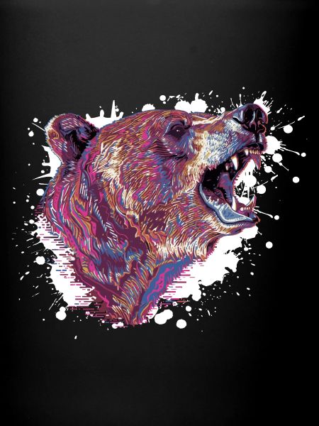 Tête d’ours Neon Splash