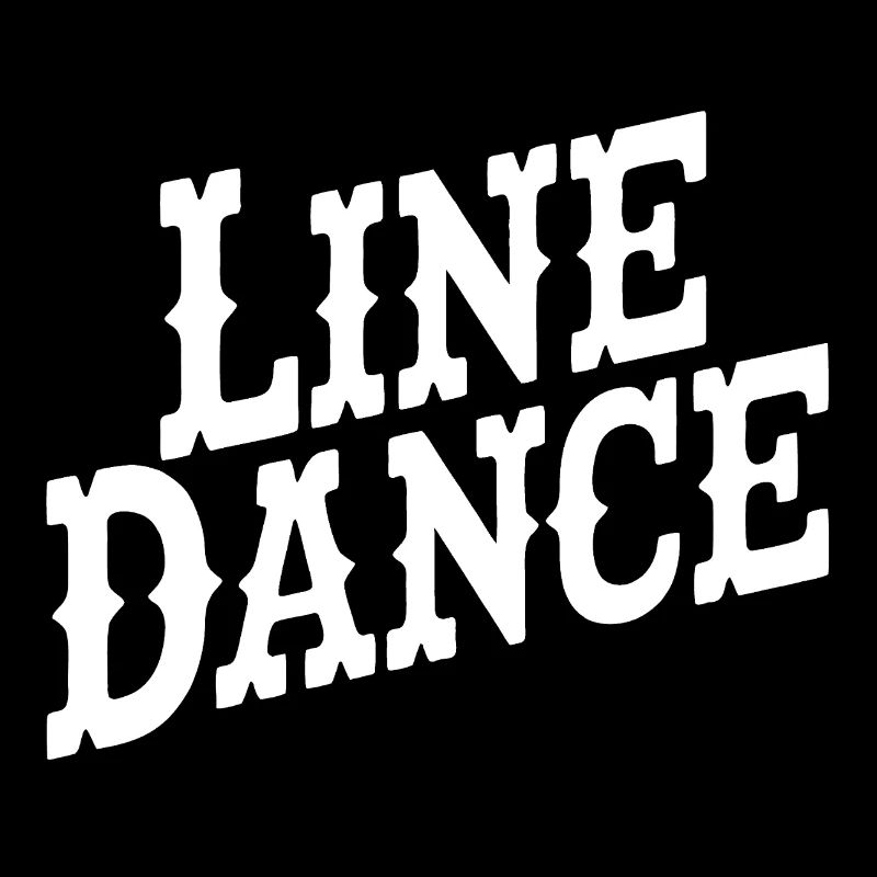 Line Dance Typografie Stil