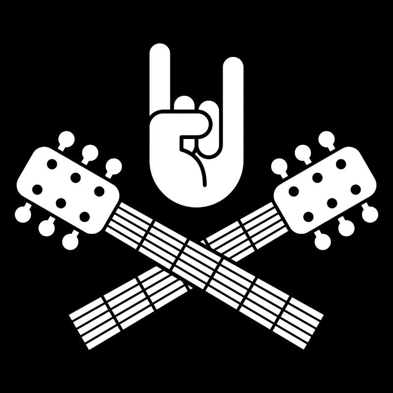 Rock Hand avec guitares croisées