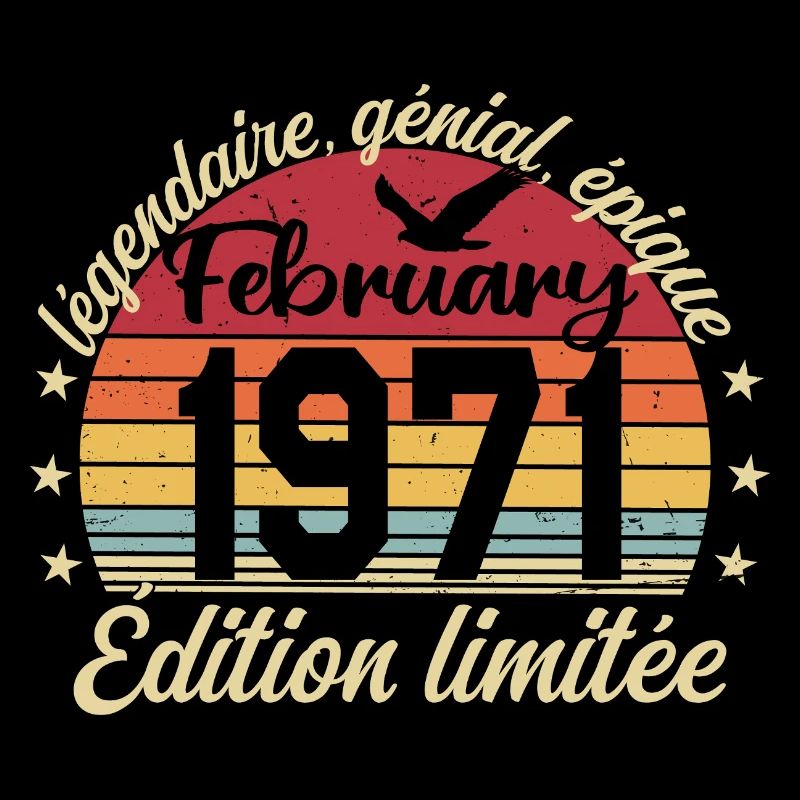 Février 1971 Anniversaire février 1971 Retro 1971