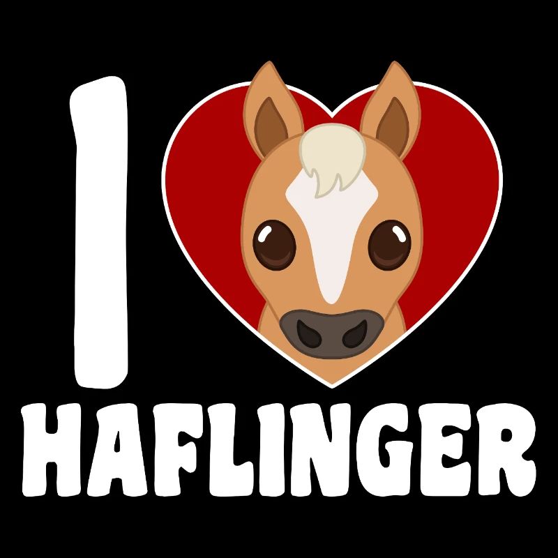 Ich liebe Haflinger - Herz