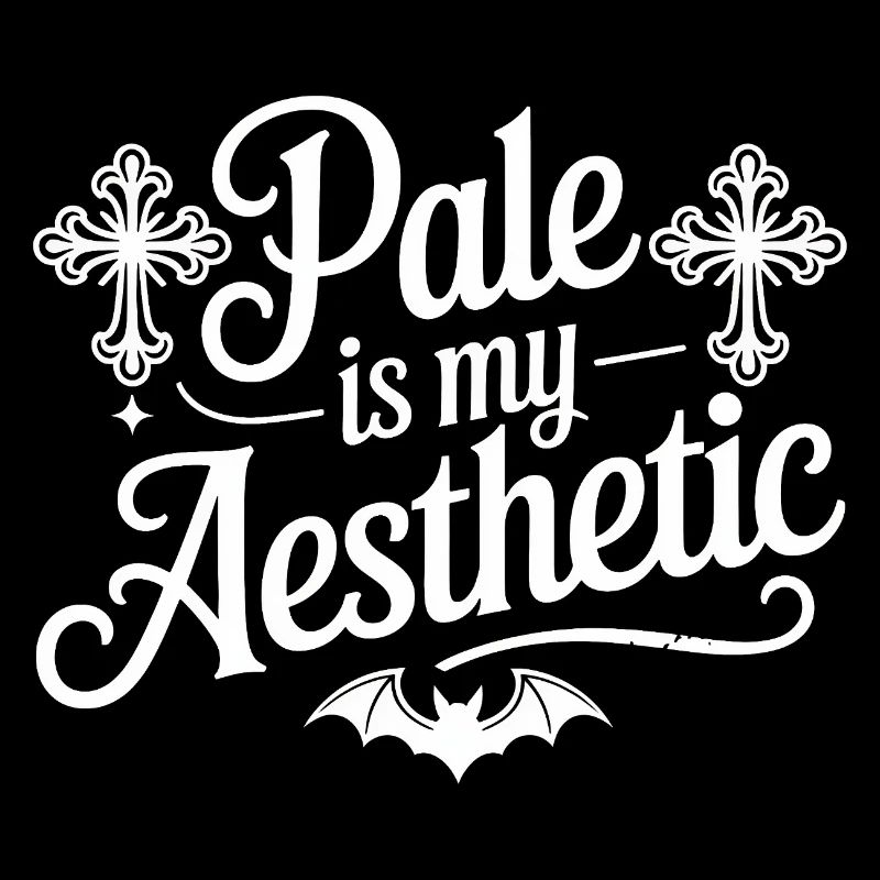 Pale Aesthetic Bat Typography