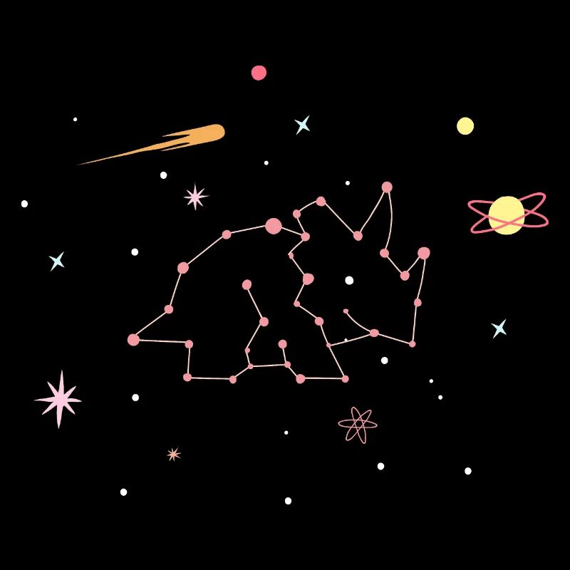Triceratops dinosaur constellation