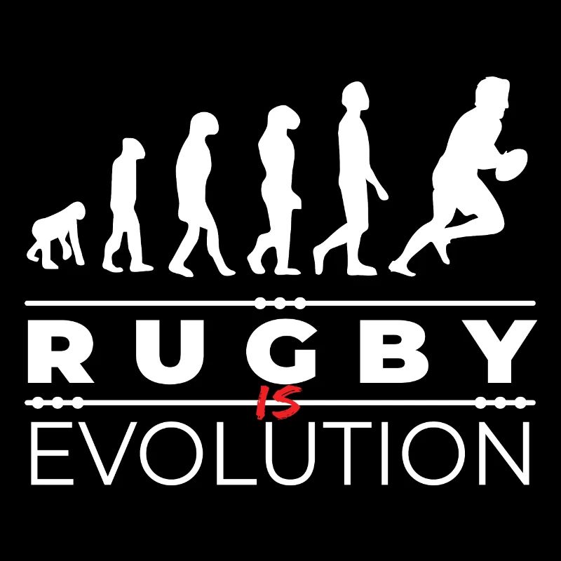 Rugby is evolution - Message Humor Parodie Rugby