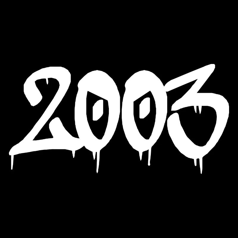2003 's Logo Année 03 Numéro naissance 20s