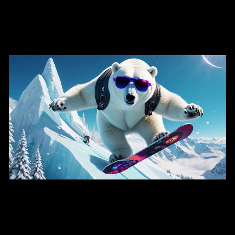 fliegender Eisbär