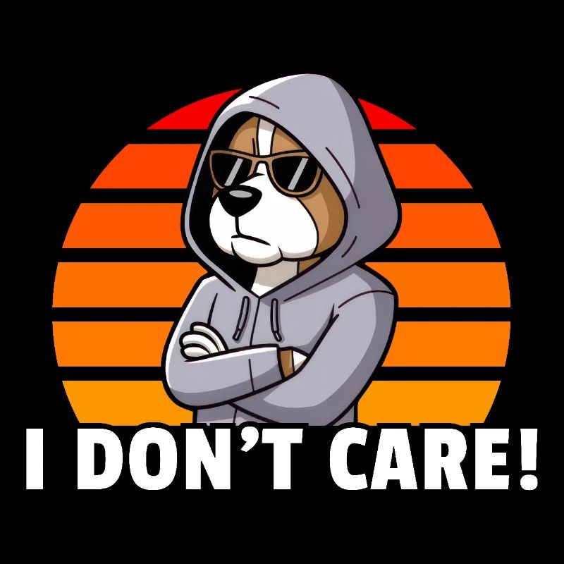 I Don't Care! - Vintage Sunset Hund
