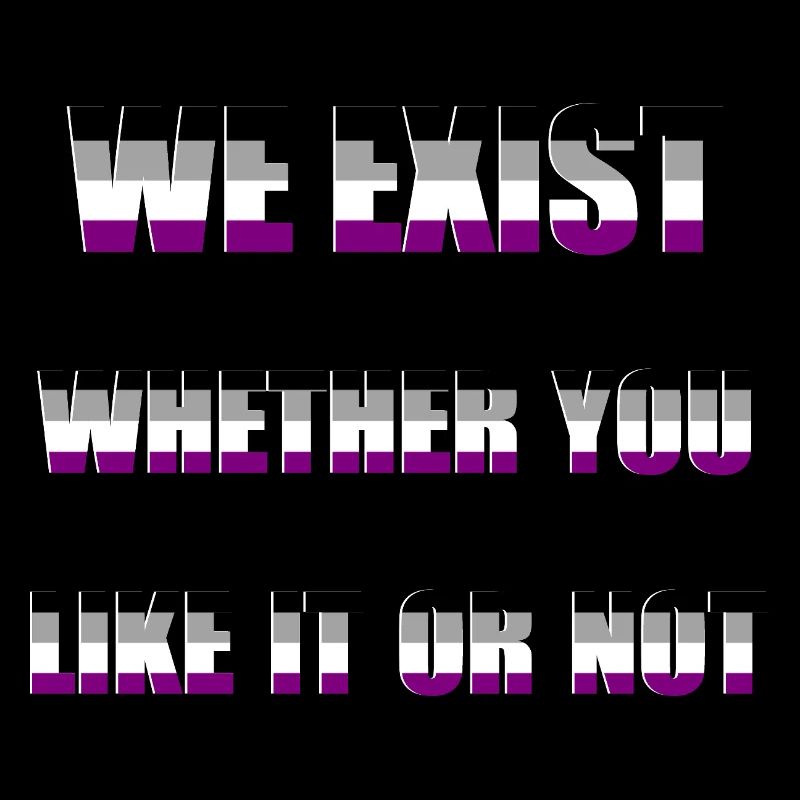 We Exist - Asexuelle Flagge