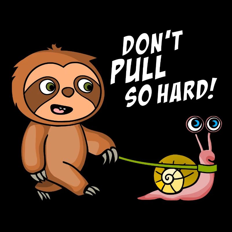 Don't pull so hard. Zieh nicht so. Helle Shirts