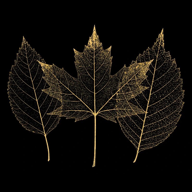 Golden Autumn Leaves Pattern