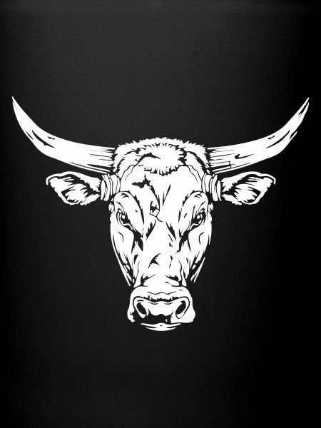 Bull Head Silhouette Design