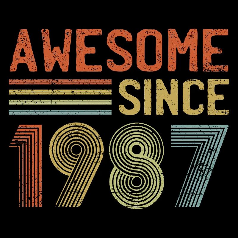 Retro 1987 Feier Design
