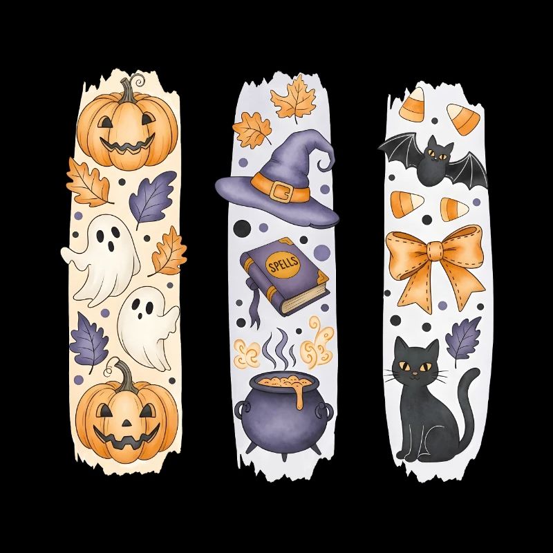 Halloween Collage – Pumpkin, Ghosts, Witch, Cat