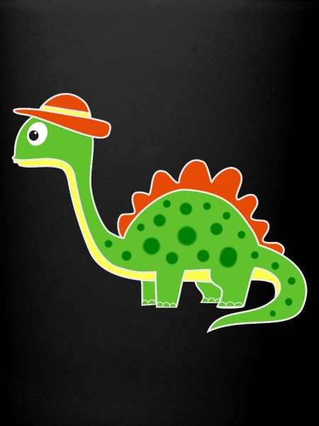 Dino mignon avec chapeau