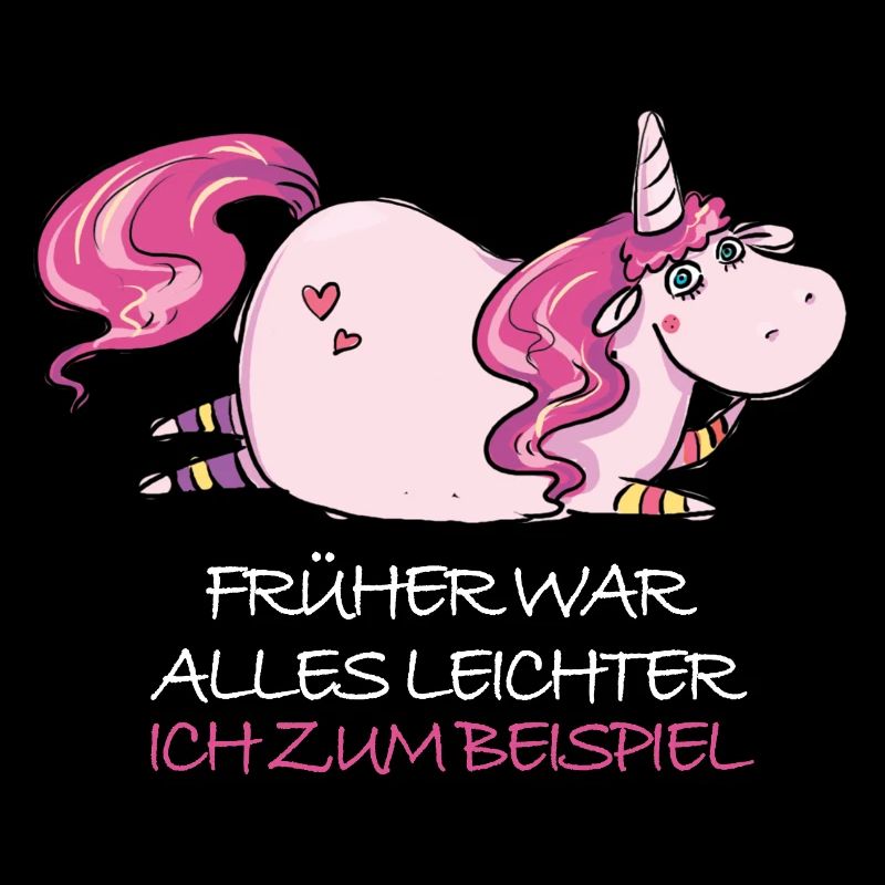 Lustige Dickes Einhorn Spruch Molliges Einhorn