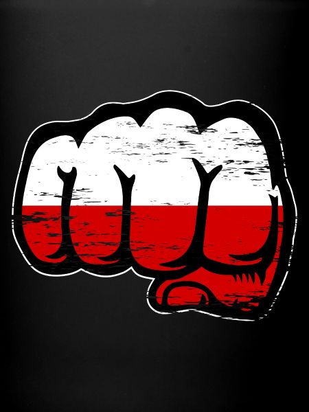 Poland flag fist used