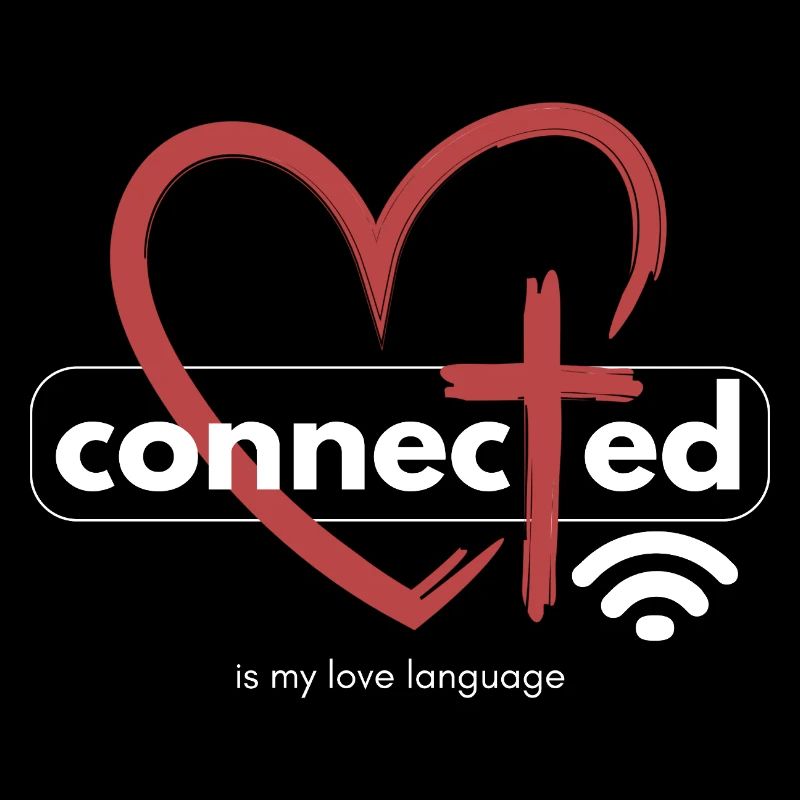 Connected mit Jesus - Herz - Kreuz - Liebe