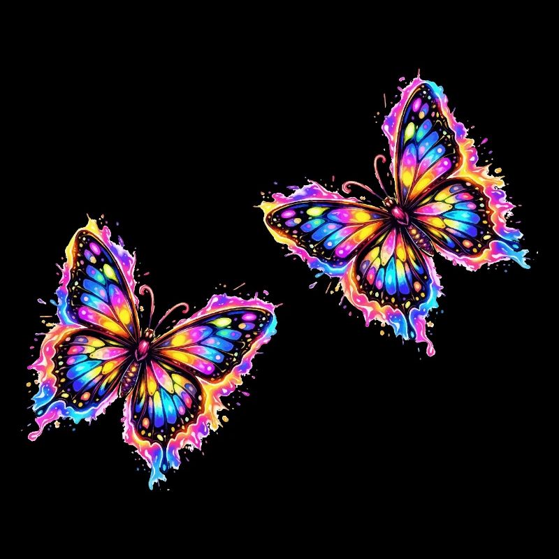 Papillons néon