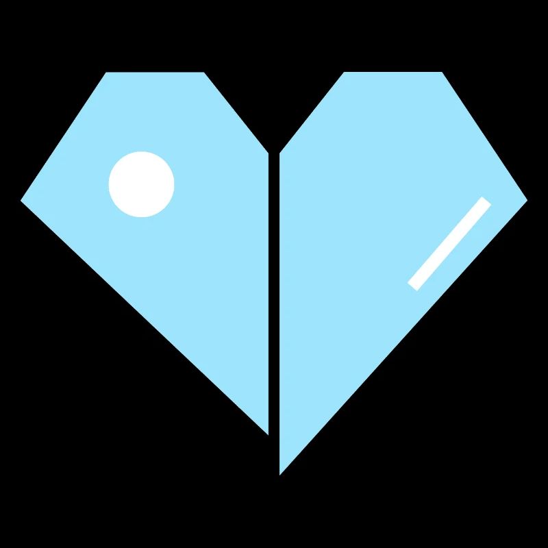 Geometric Blue Heart