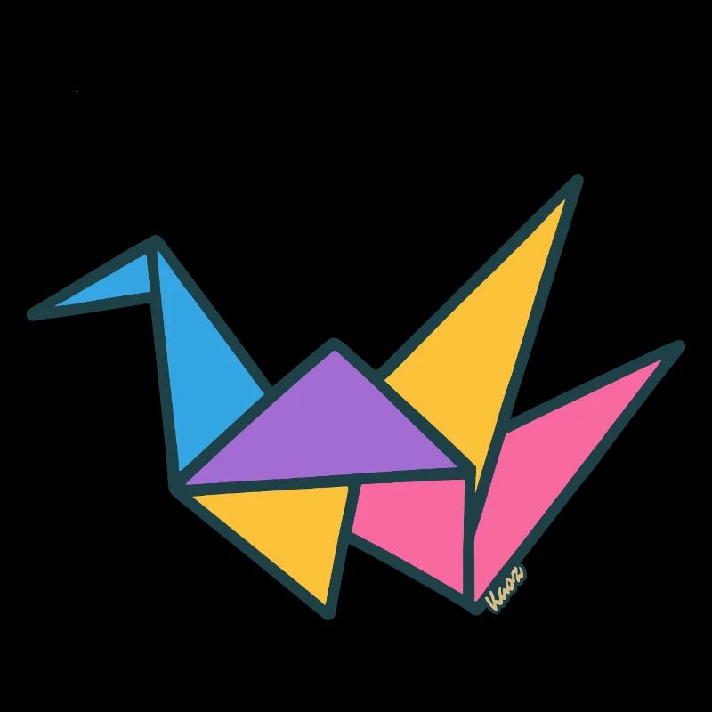 Colorful Origami Crane