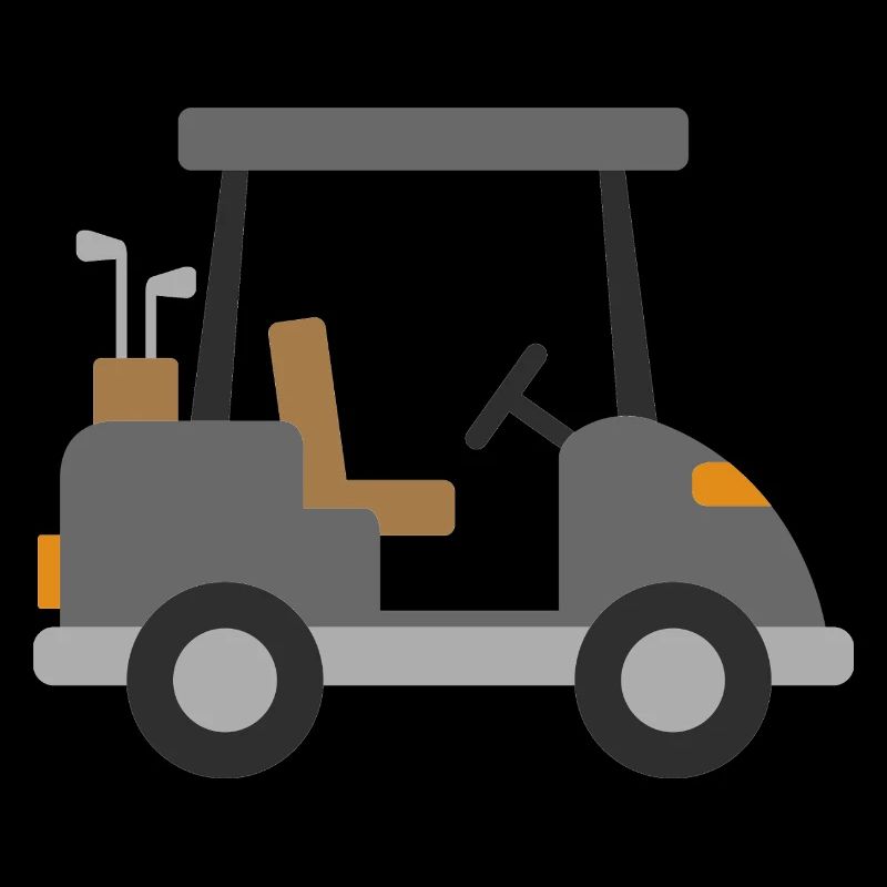 White Golf Cart