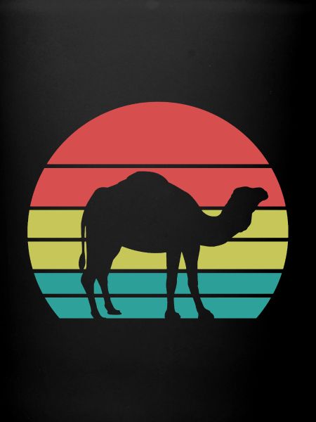 Kamel Silhouette Retro Style