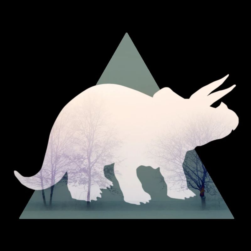 Triceratops dans la forêt