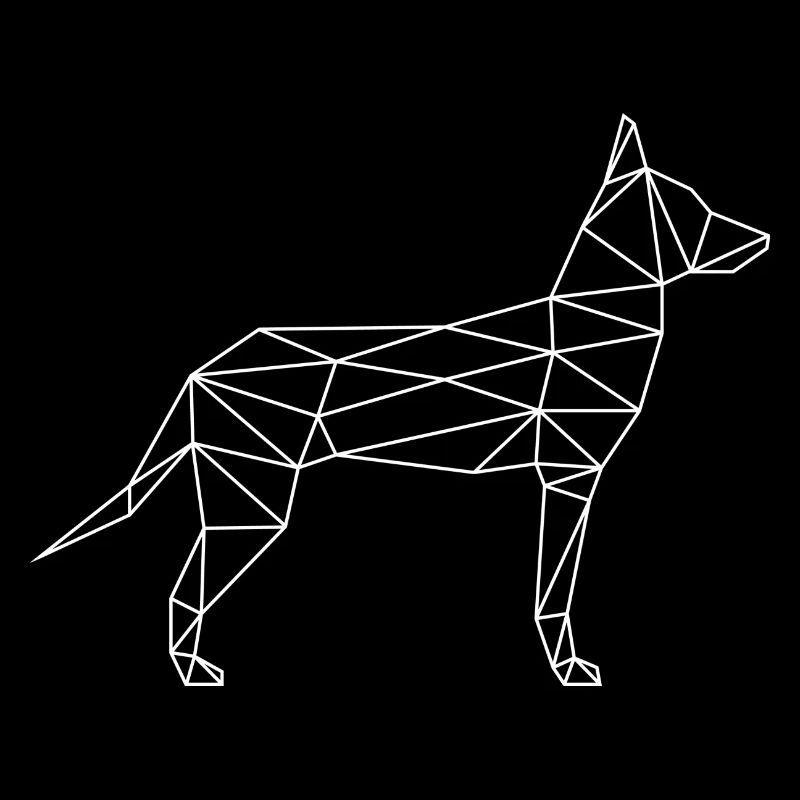 Malinois Schäferhund Geometrisch - weiß